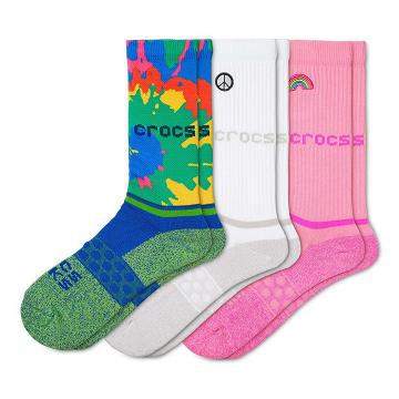 Crocs Adult Crew Graphic 3-Pack Zokni Férfi Színes | HU 1655KORI